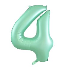 Matte Pastel Number 4 Mint Green Megaloon Balloon (86cm)