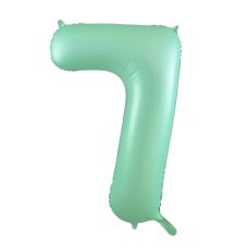 Matte Pastel Number 7 Mint Green Megaloon Balloon (86cm)