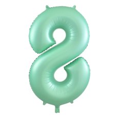 Matte Pastel Number 8 Mint Green Megaloon Balloon (86cm)