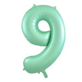 Matte Pastel Number 9 Mint Green Megaloon Balloon (86cm)