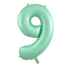 Matte Pastel Number 9 Mint Green Megaloon Balloon (86cm)
