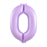 Matte Pastel Number 0 Lilac Megaloon Balloon (86cm)