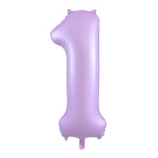 Matte Pastel Number 1 Lilac Megaloon Balloon (86cm)