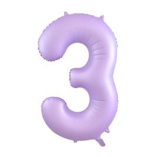 Matte Pastel Number 3 Lilac Megaloon Balloon (86cm)