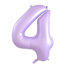 Matte Pastel Number 4 Lilac Megaloon Balloon (86cm)