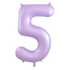 Matte Pastel Number 5 Lilac Megaloon Balloon (86cm)