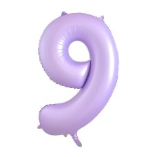 Matte Pastel Number 9 Lilac Megaloon Balloon (86cm)