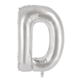 Letter D Silver Megaloon Balloon