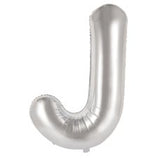 Letter J Silver Megaloon Balloon