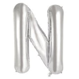 Letter N Silver Megaloon Balloon