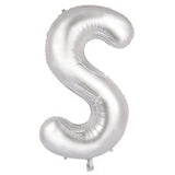Letter S Silver Megaloon Balloon