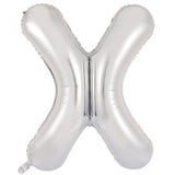 Letter X Silver Megaloon Balloon