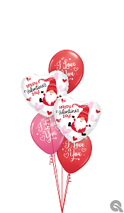 Gnome I love you Valentine's Day Balloon Bouquet