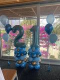 Double Number Balloon Marquees plus helium arrangements