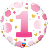 Pink Birthday Girl Balloon Bouquet  (Age 1 - 5  Available)