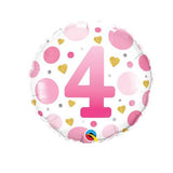 Pink & Gold 4 Dots Balloon