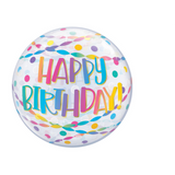 Birthday Confetti & Streamers Bubble Balloon