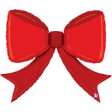 Red Bow Foil Shape Balloon (104cm) - Brisbane Balloons