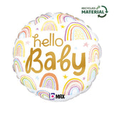 Hello Baby Rainbow Foil Balloon