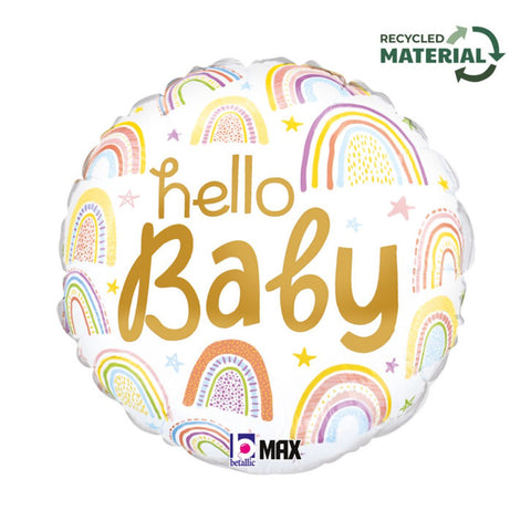 Hello Baby Rainbow Foil Balloon