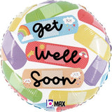 Get Well Soon Band Aid Clouds Foil Balloon (45cm)