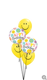 Happy Birthday Colourful Smileys Balloon Bouquet