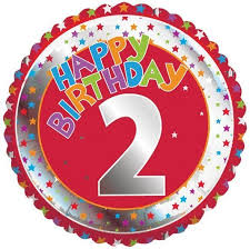 2nd Birthday Red Stars Balloon