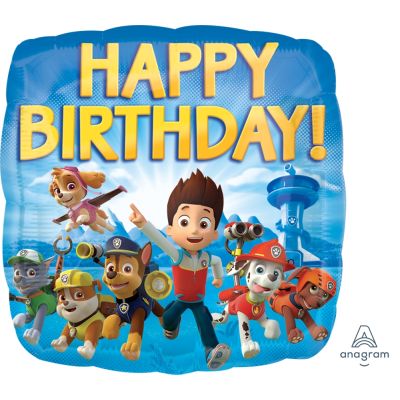 Happy Birthday Paw Patrol Team Foil Balloon