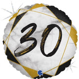 30 Black & Gold Grabo Foil Balloon