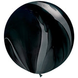 Black & White Agate (75cm) Latex Balloon
