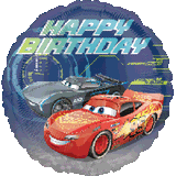 Cars Happy Birthday Foil Balloon 45cm