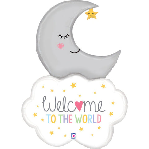 Welcome to the World Foil Shape Balloon - Brisbane Balloons