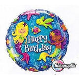 Happy Birthday Mermaid Wishes Holographic 45cm Foil Balloon