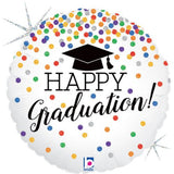 Happy Graduation Confetti 45cm Foil Balloon