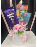 Pastel Pink & Gold Mothers Day Box Balloon Gift