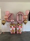 Double Number Balloon Marquees plus helium arrangements