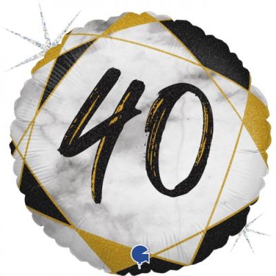 40 black & gold Grabo Foil Balloon