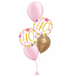Pretty in Pink Age Balloon Bouquet (Age 16 - 70 Available)