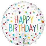 Happy Birthday Dots foil Balloon