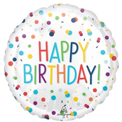 Happy Birthday Dots foil Balloon