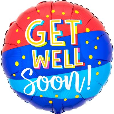Get Well Soon Bouncy Type Foil Balloon (45cm)