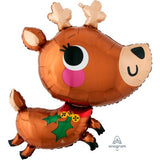 Baby Rudolf the Reindeer Foil Shape Balloon