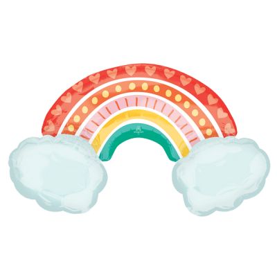 Retro Rainbow Clouds Shape Foil Balloon