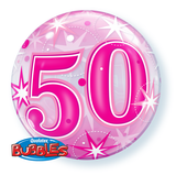 Pink Confetti Bubble Balloon Gift (age 50, 60 Available)