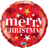 Merry Christmas Stars Foil Balloon