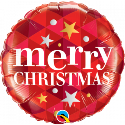 Merry Christmas Stars Foil Balloon