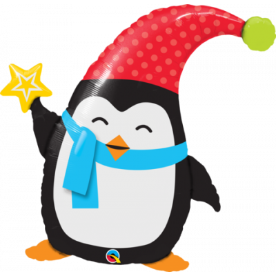 Christmas Penguin Foil Balloon Shape