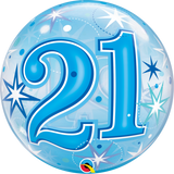 Blue Confetti Bubble Balloon Gift (age 21, 30, 40, 60 Available)