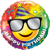 Happy Birthday Smiley Foil Balloon