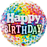 Happy Birthday Confetti Foil Balloon